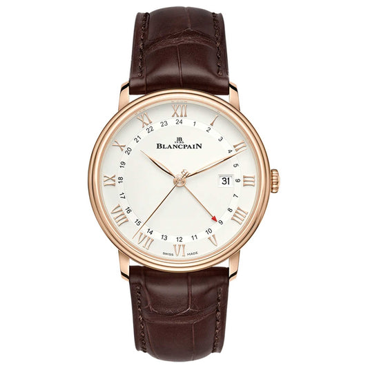 Front view of Blancpain Villeret GMT Men's Watch 6662-3642-55B