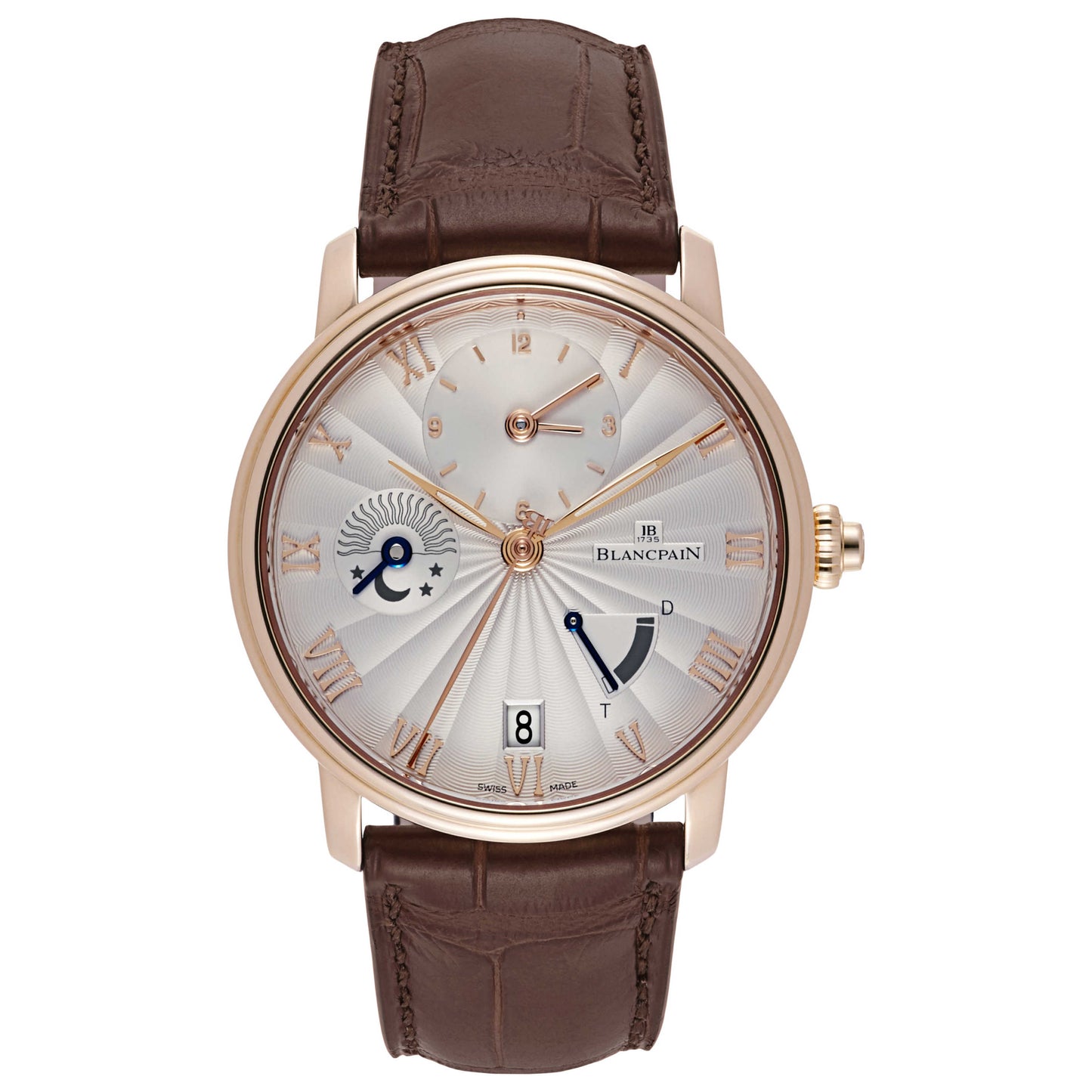 Front view of Blancpain Villeret Men's Automatic Watch 6665-3642-55B