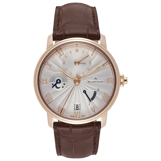 Front view of Blancpain Villeret Men's Automatic Watch 6665-3642-55B