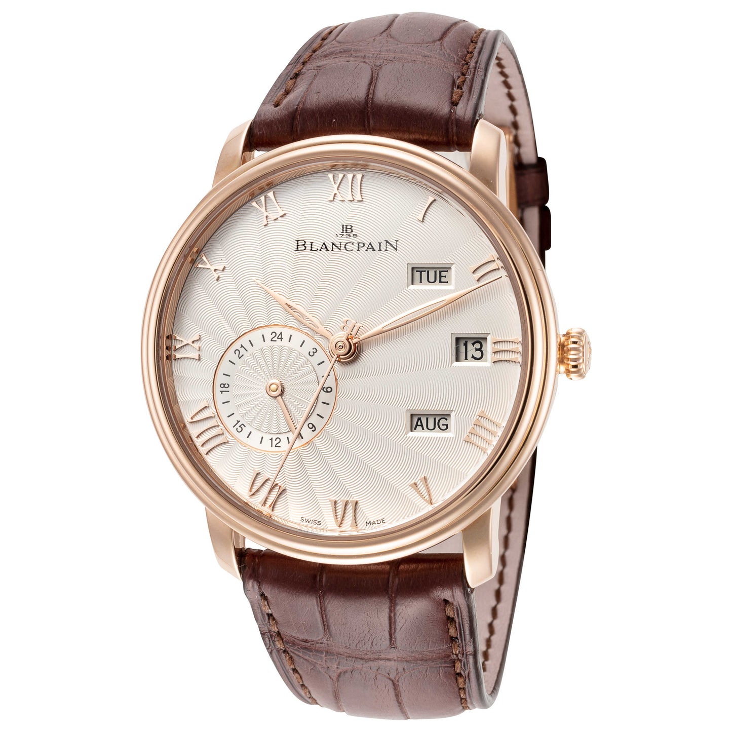 Front view of Blancpain Villeret Quantieme Annual Men's Automatic Watch 6670-3642-55B