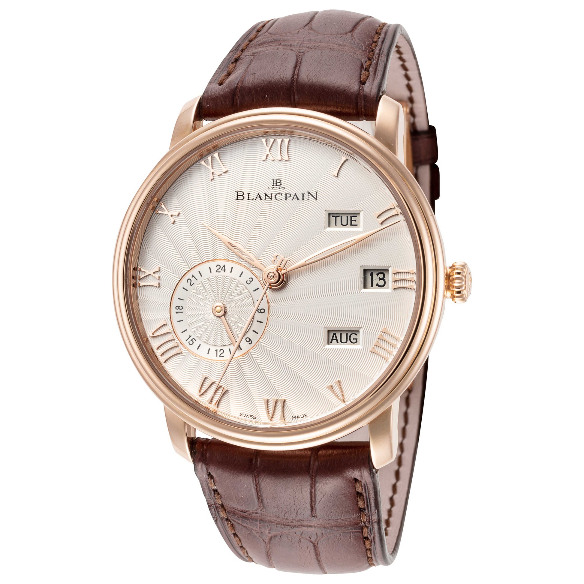 Front view of Blancpain Villeret Quantieme Annual Men's Automatic Watch 6670-3642-55B