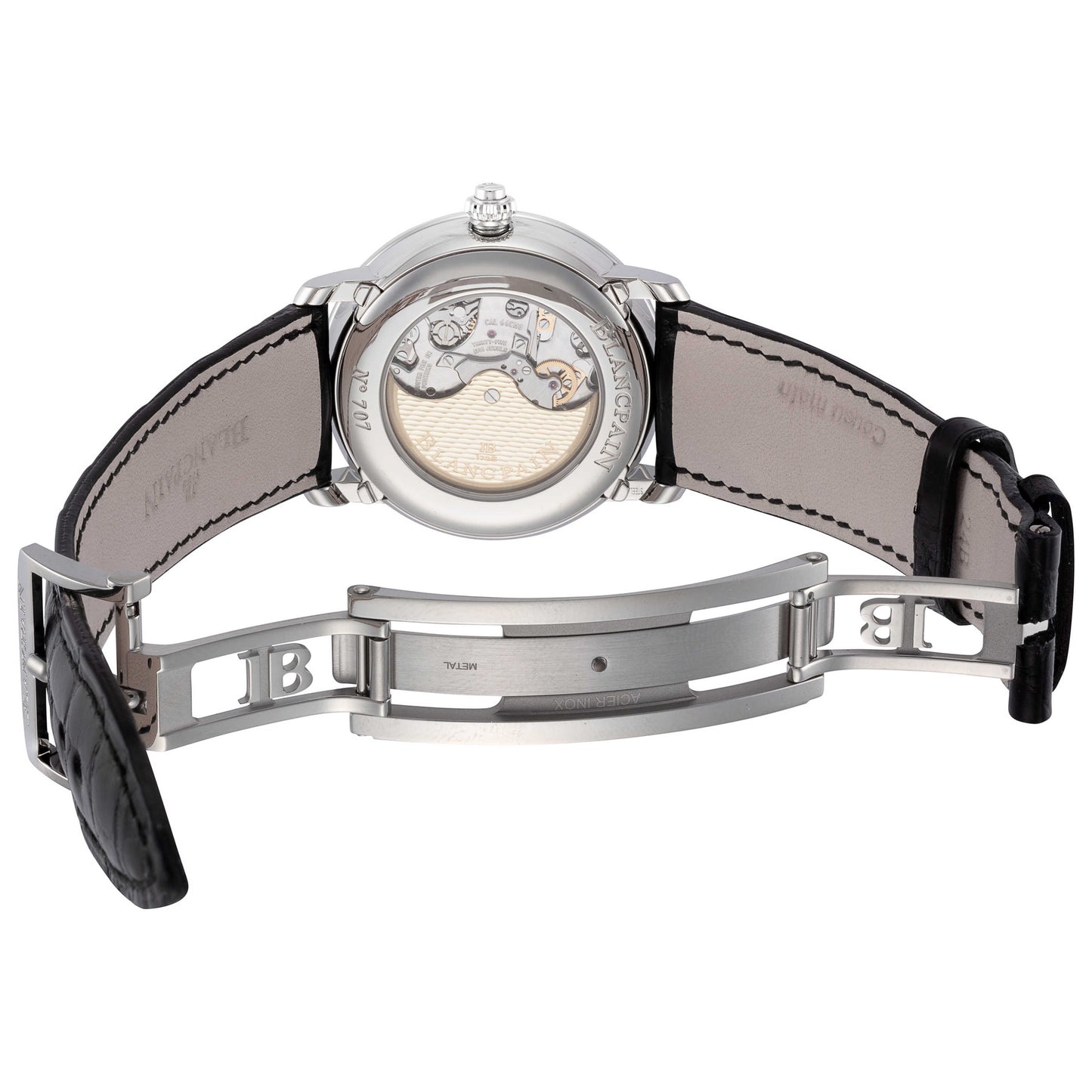 Back view of Blancpain Villeret Men's Automatic Watch 6685-1127-55B