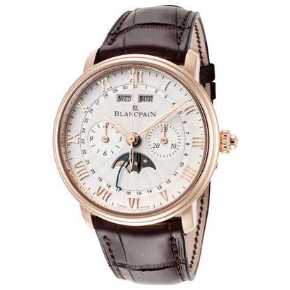 Front view of Blancpain Villeret Chronographe Monopoussior Men's Automatic Watch 6685-3642-55B