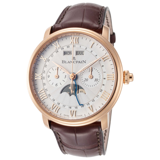 Front view of Blancpain Villeret Men's Automatic Watch 6685-3642A-55B