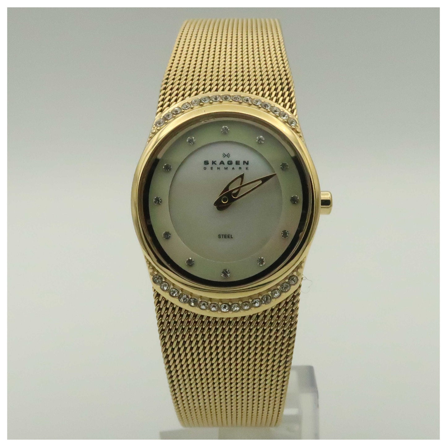 Front view of Skagen Mesh Women's Quartz Watch 686XSGG-PO2