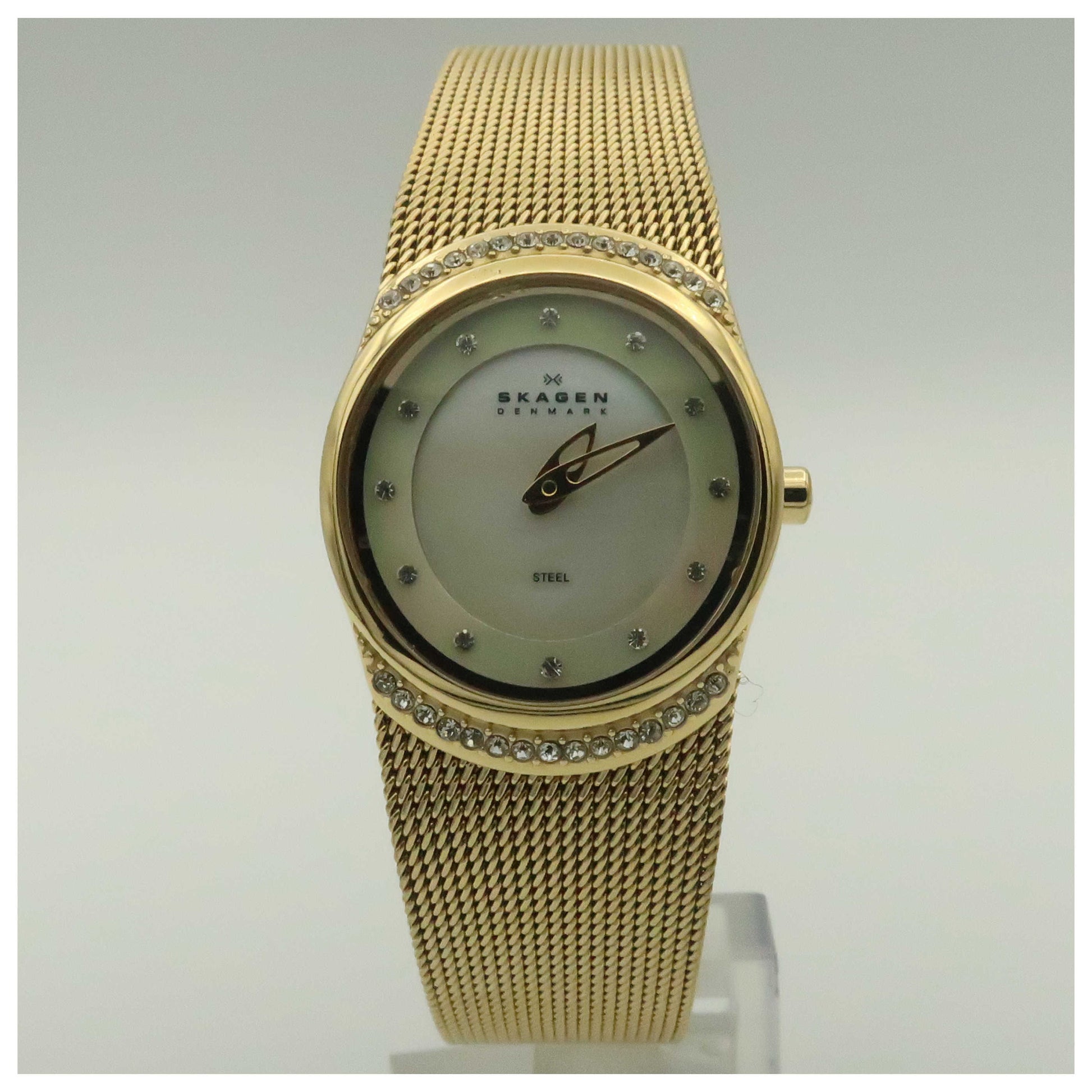 Front view of Skagen Mesh Women's Quartz Watch 686XSGG-PO2
