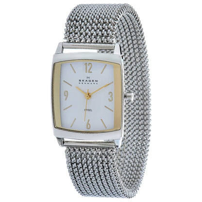Front view of Skagen Mesh Women's Japanese Quartz (Battery-Powered) Watch 691SGS1