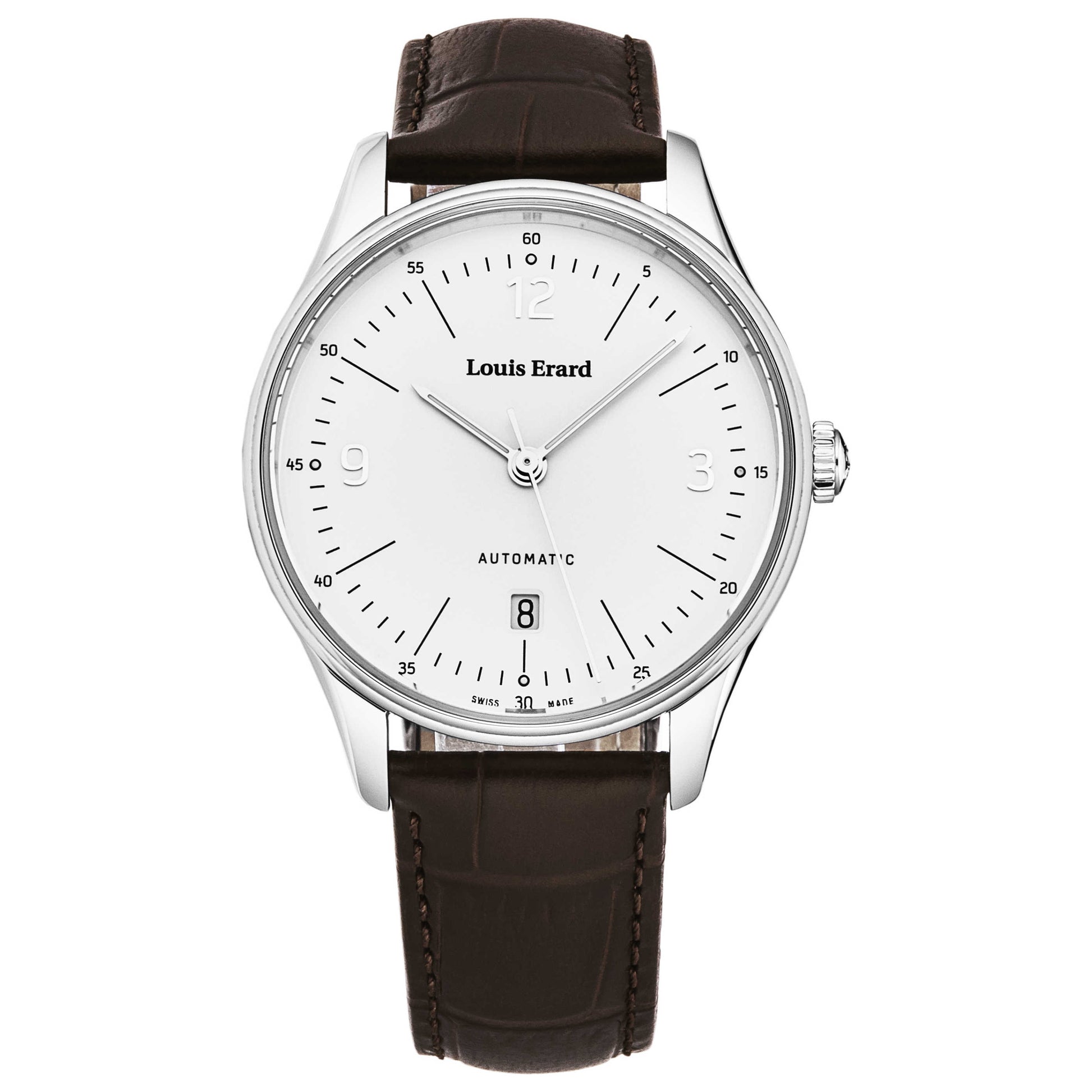 Front view of Louis Erard Heritage Men's Automatic Watch 69287AA01BAAC80