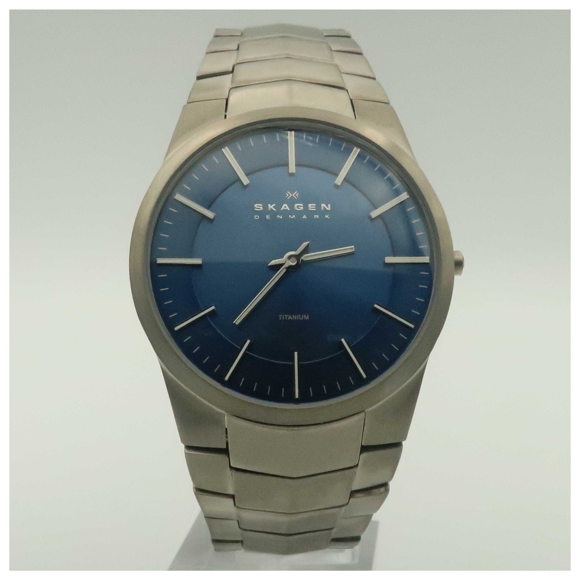 Front view of Skagen Titanium Men's Quartz Watch 694XLTXN-PO