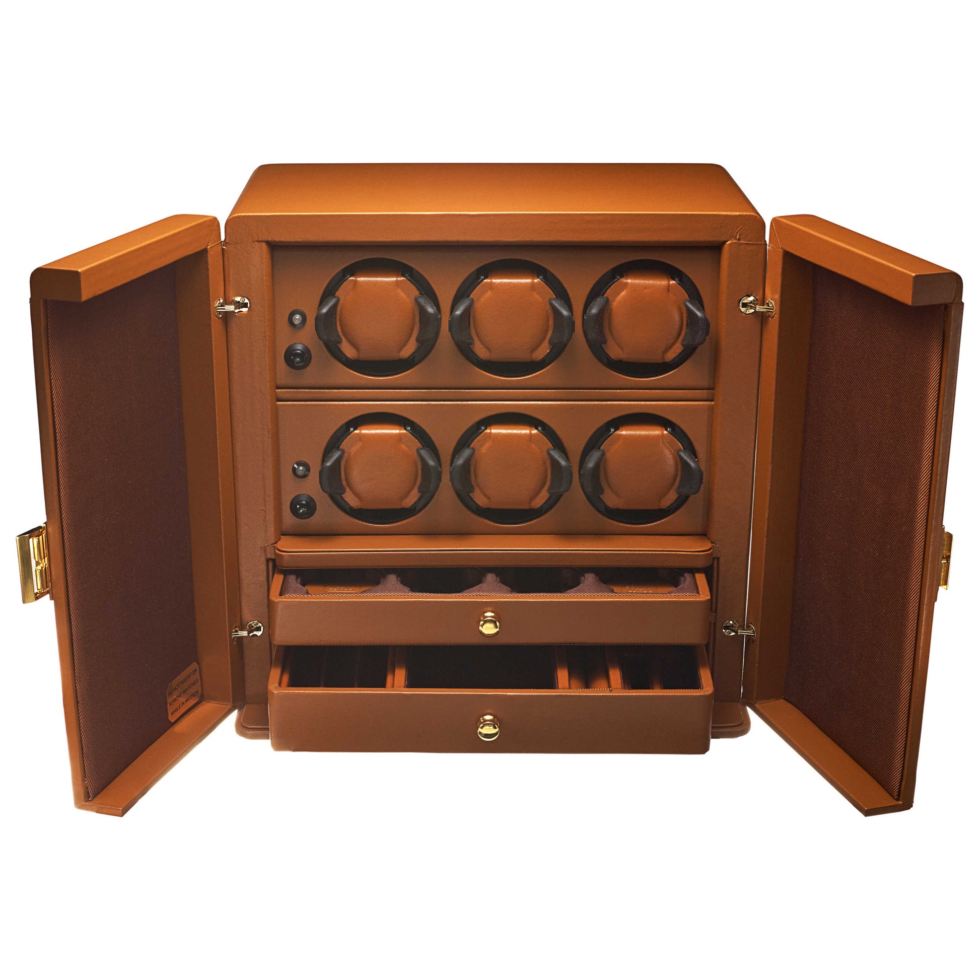 Front view of Scatola Del Tempo Rotori Watch Winder 6RT-SP-C