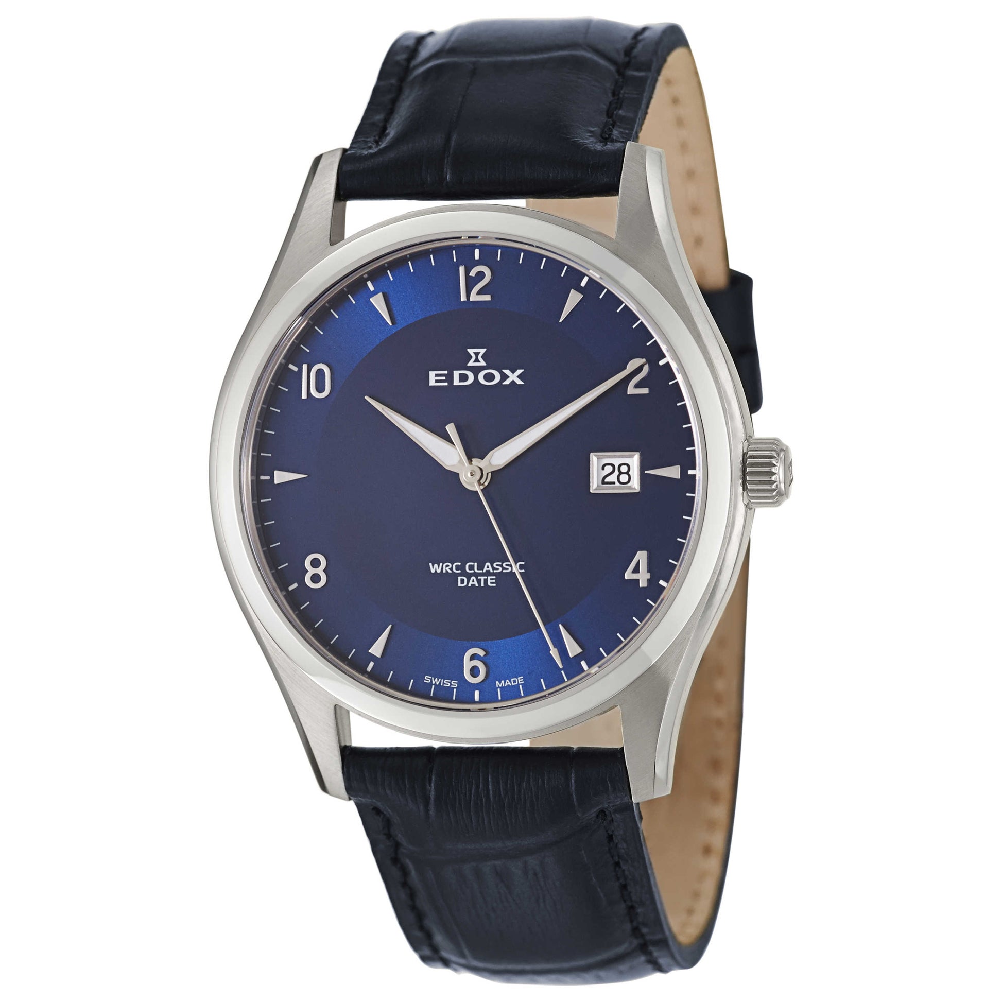 Front view of Edox WRC Men's Swiss Quartz (Battery-Powered) Watch 70170-3-BUIN