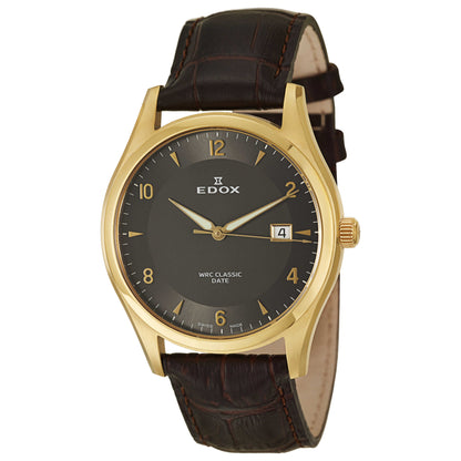 Front view of Edox WRC Men's Swiss Quartz (Battery-Powered) Watch 70170-37J-GID