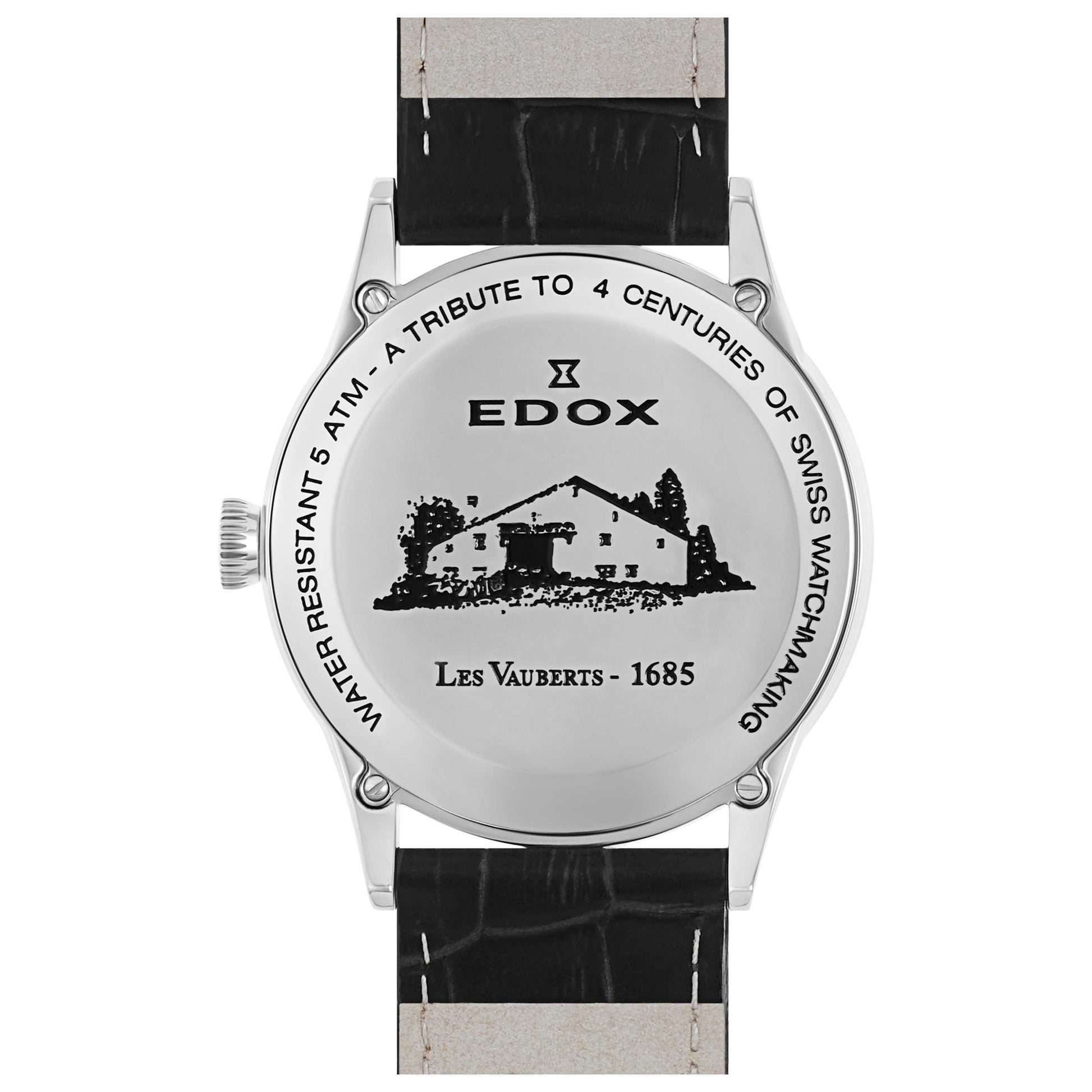 Edox Les Vauberts Men's Swiss Quartz (Battery-Powered) Watch 70172-3A-AR - Image #2