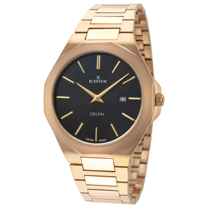 Front view of Edox Delfin Men's Quartz Watch 71289-37JM-NID