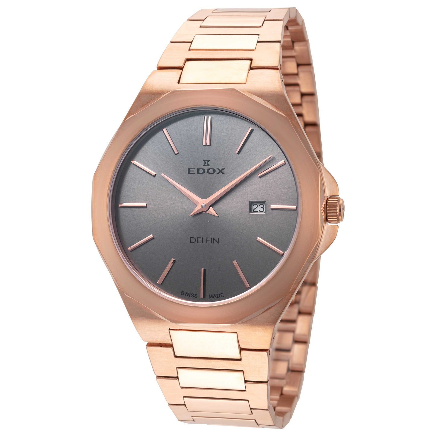 Front view of Edox Delfin Men's Quartz Watch 71289-37RM-GIR