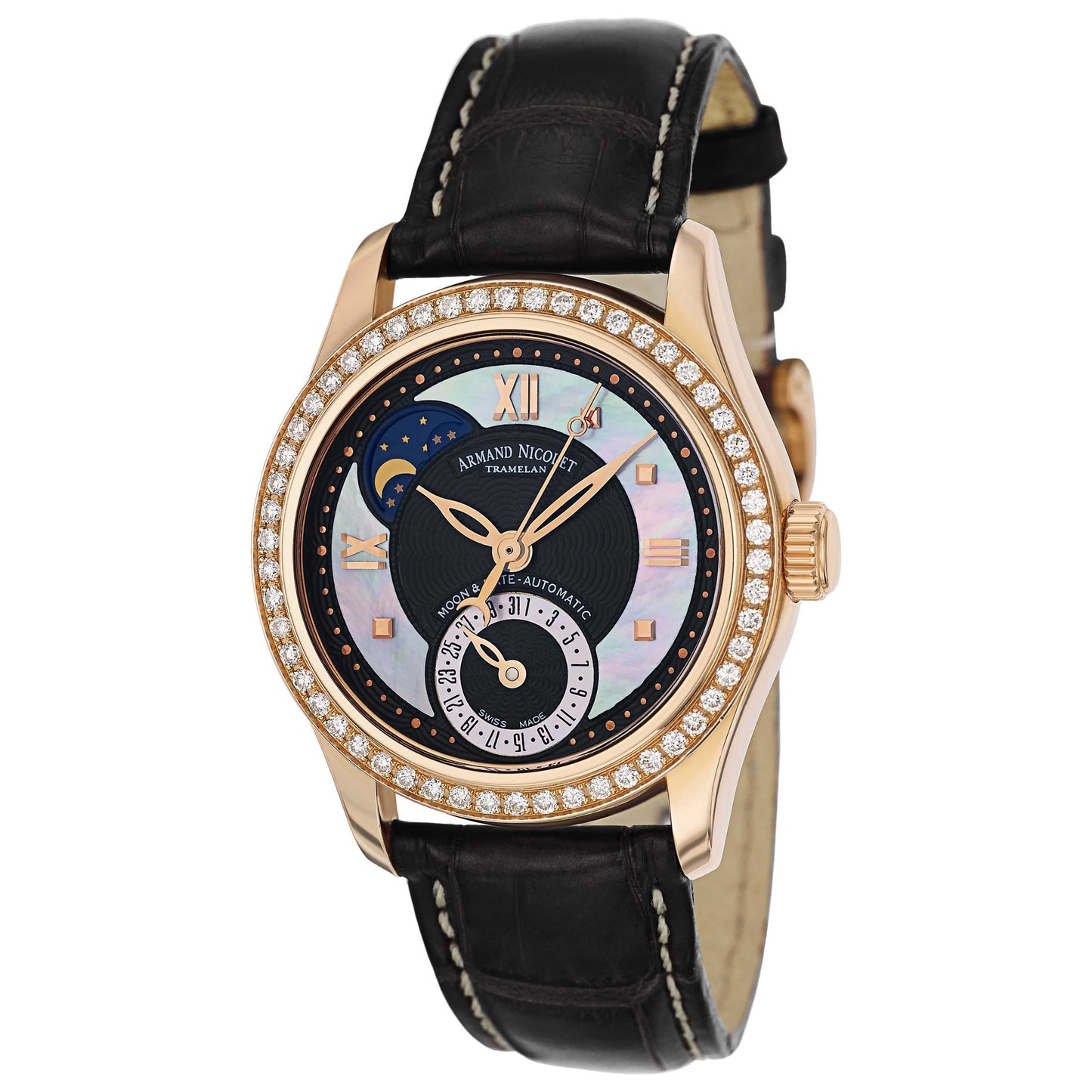Front view of Armand Nicolet M03 Women's Automatic Watch 7151D-NN-P915NR8