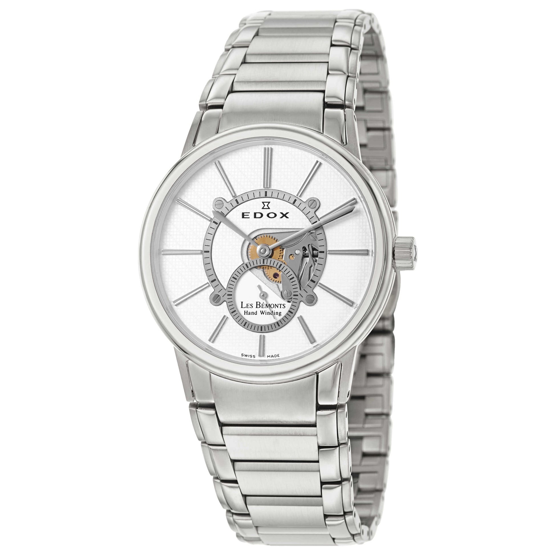 Front view of Edox Les Bemonts Men's Manual-Wind Watch 72011-3-AIN