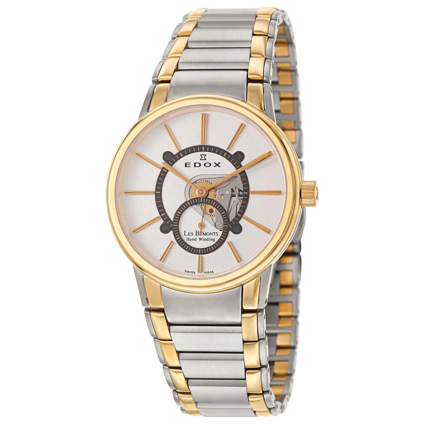 Front view of Edox Les Bemonts Men's Manual-Wind Watch 72011-357J-AID