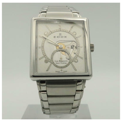 Front view of Edox Les Bemonts Men's Manual-Wind Watch 72012-3-AIN-PO
