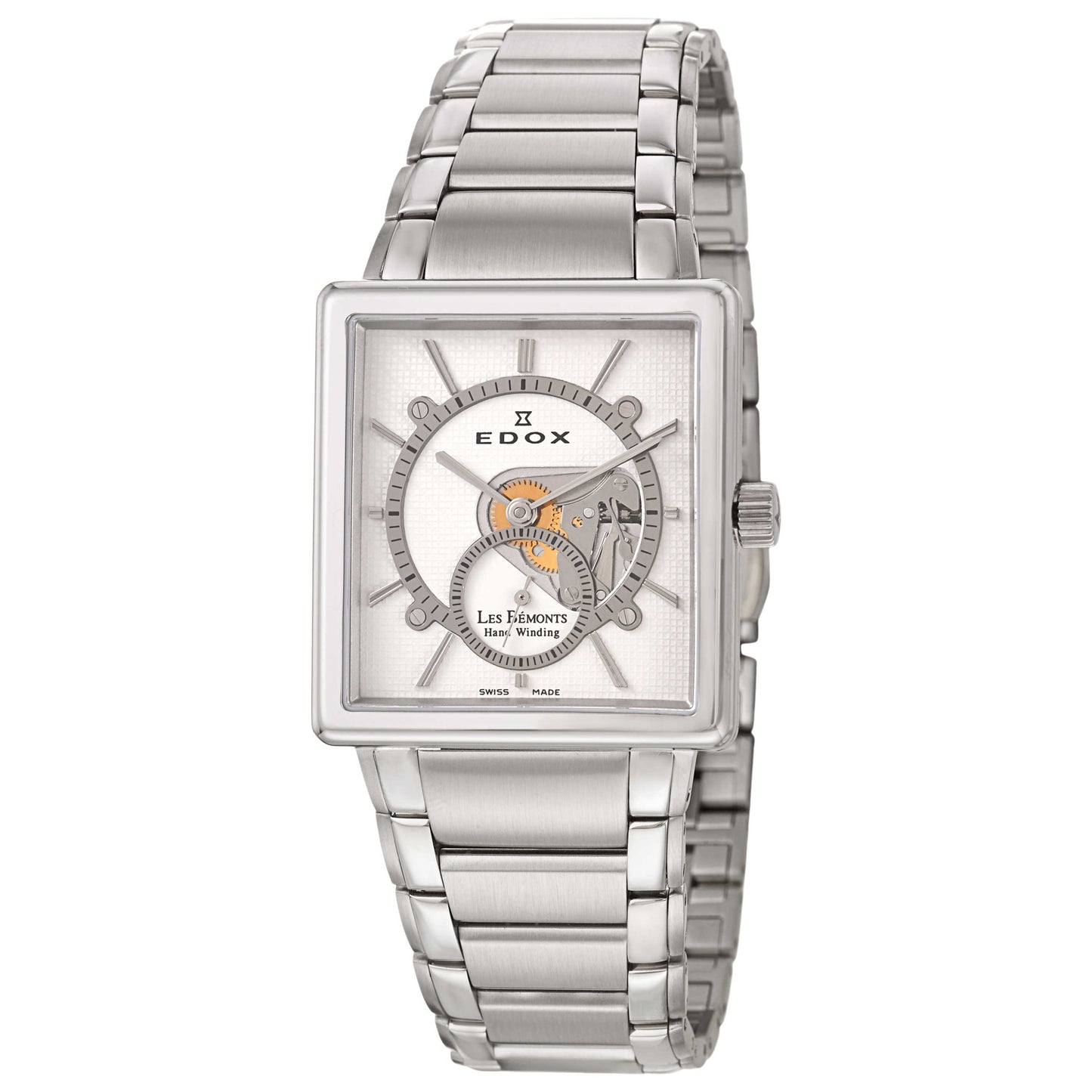 Front view of Edox Les Bemonts Men's Manual-Wind Watch 72012-3-AIN