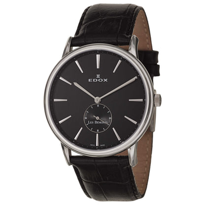 Front view of Edox Les Bemonts Men's Manual-Wind Watch 72013-3-NIN