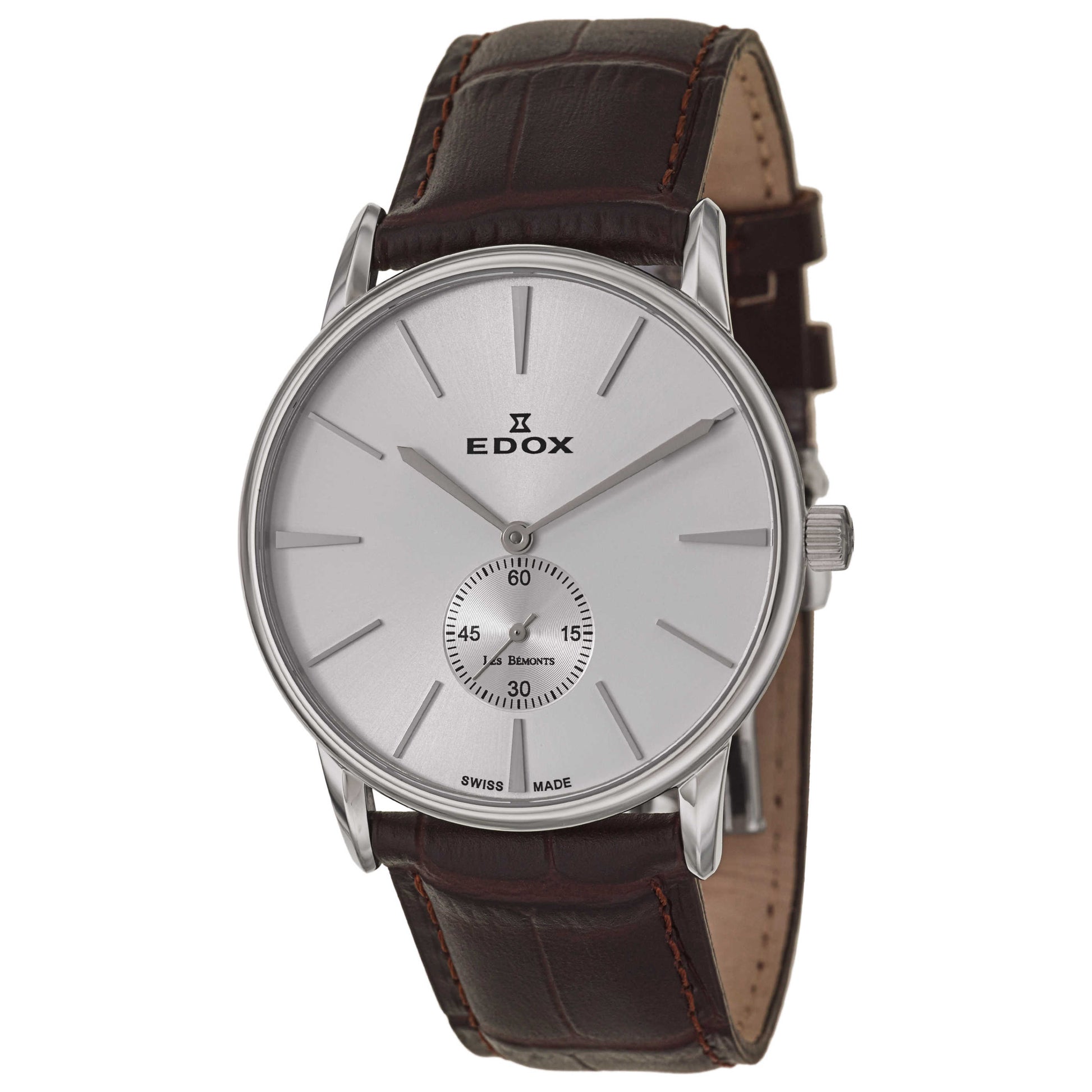 Front view of Edox Les Bemonts Men's Manual-Wind Watch 72014-3-AIN