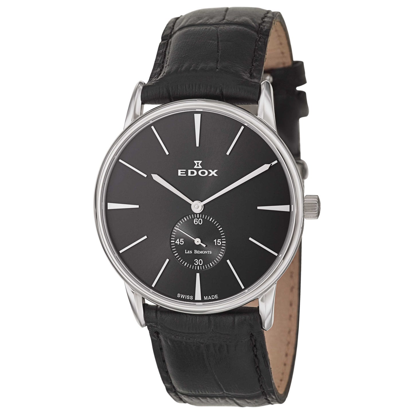 Front view of Edox Les Bemonts Men's Manual-Wind Watch 72014-3-NIN