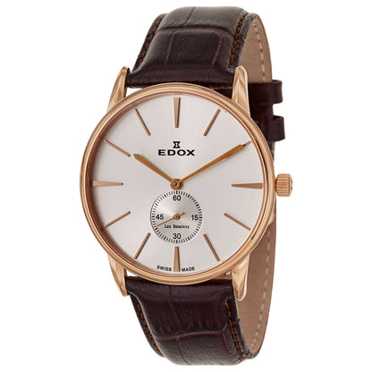 Front view of Edox Les Bemonts Men's Manual-Wind Watch 72014-37R-AIR