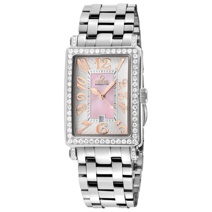 Front view of Gevril Avenue of Americas Mini Diamond Women's Quartz Watch 7245RLB