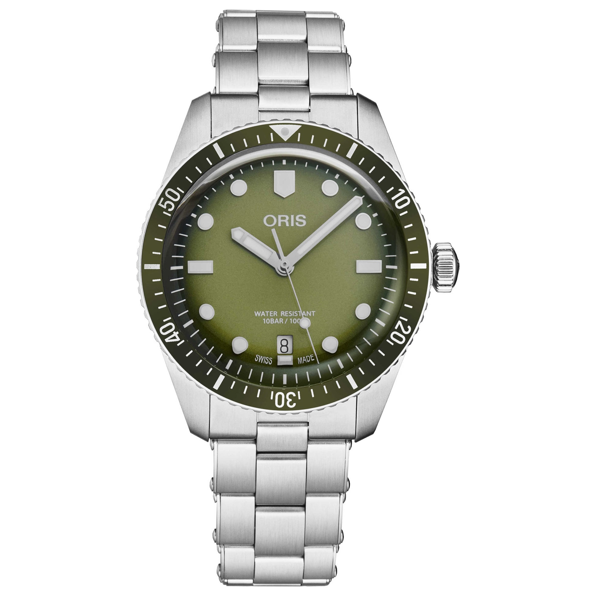 Front view of Oris Divers Sixty-Five Men's Automatic Watch 73377074057MB