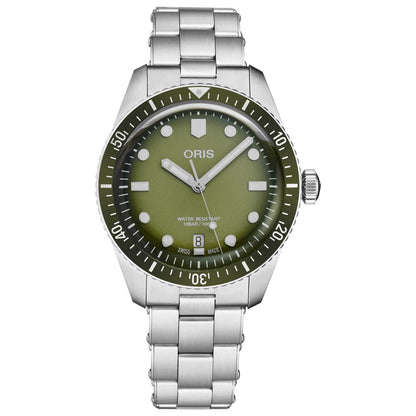 Front view of Oris Divers Sixty-Five Men's Automatic Watch 73377074057MB
