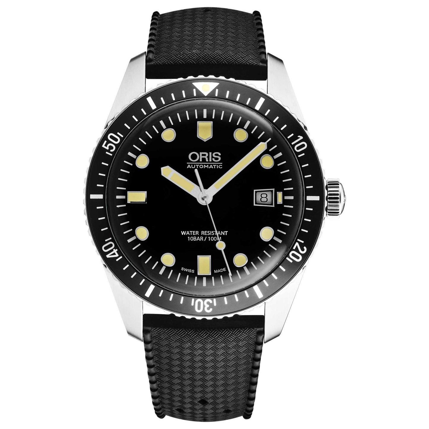 Front view of Oris Divers Sixty-Five Men's Automatic Watch 73377204054RS