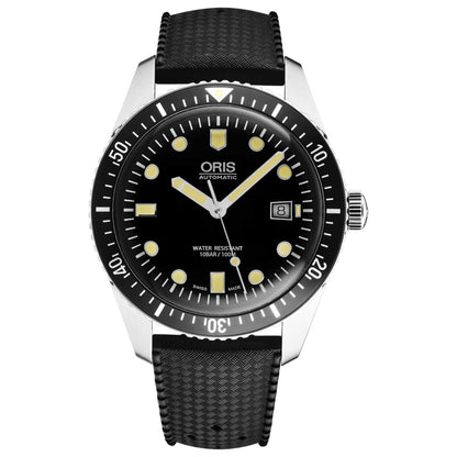 Front view of Oris Divers Sixty-Five Men's Automatic Watch 73377204054RS