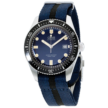 Front view of Oris Divers Men's Automatic Watch 73377204055TSBLUEBLK