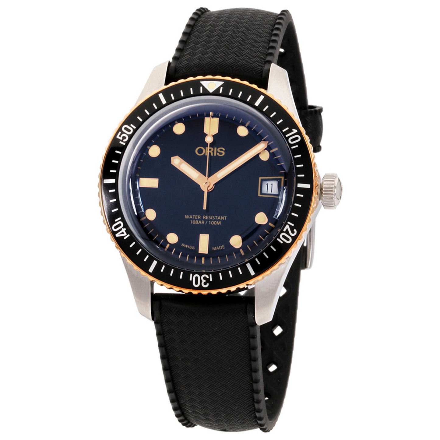 Front view of Oris Divers Men's Automatic Watch 73377474354RSBLK