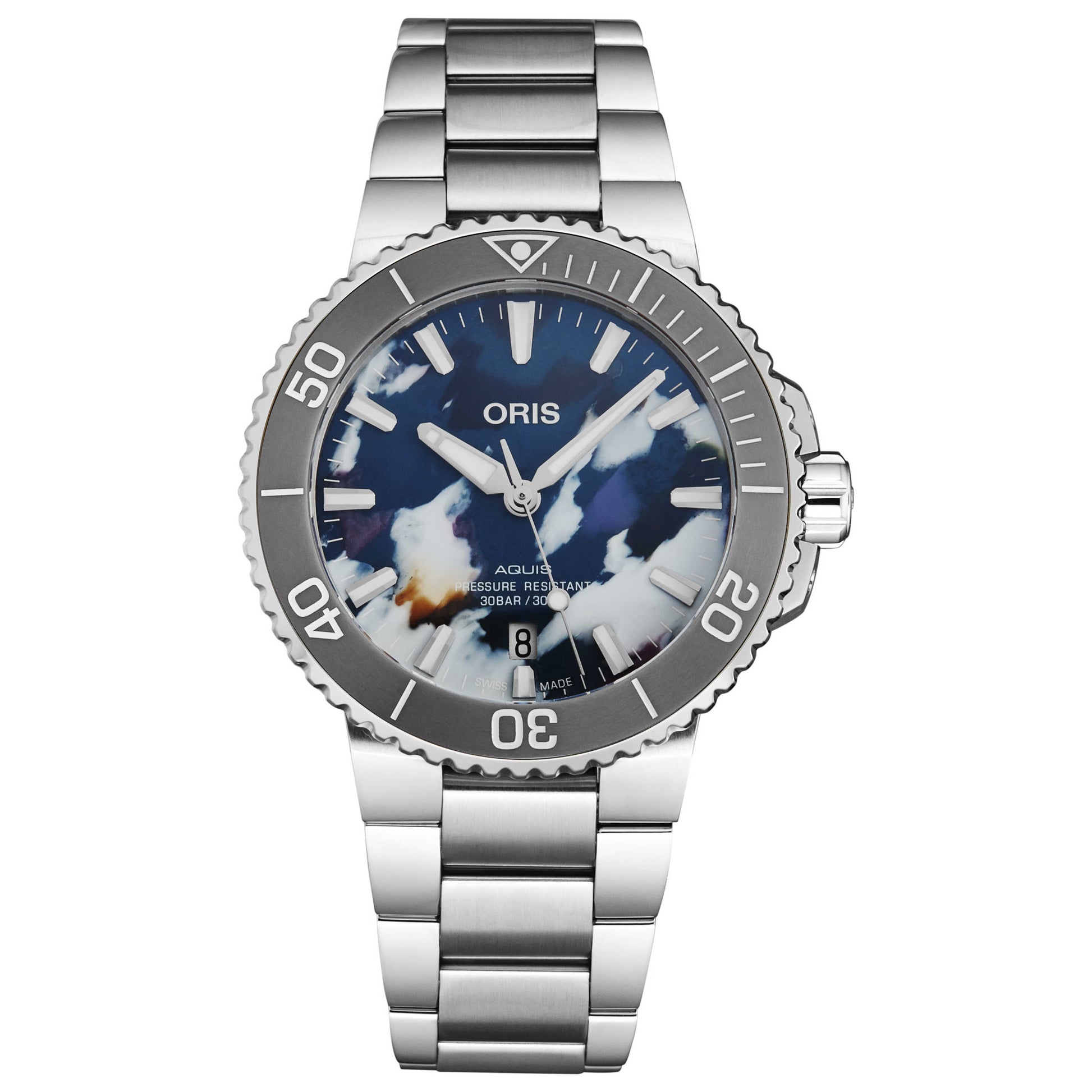 Front view of Oris Aquis Women's Automatic Watch 73377664150SET