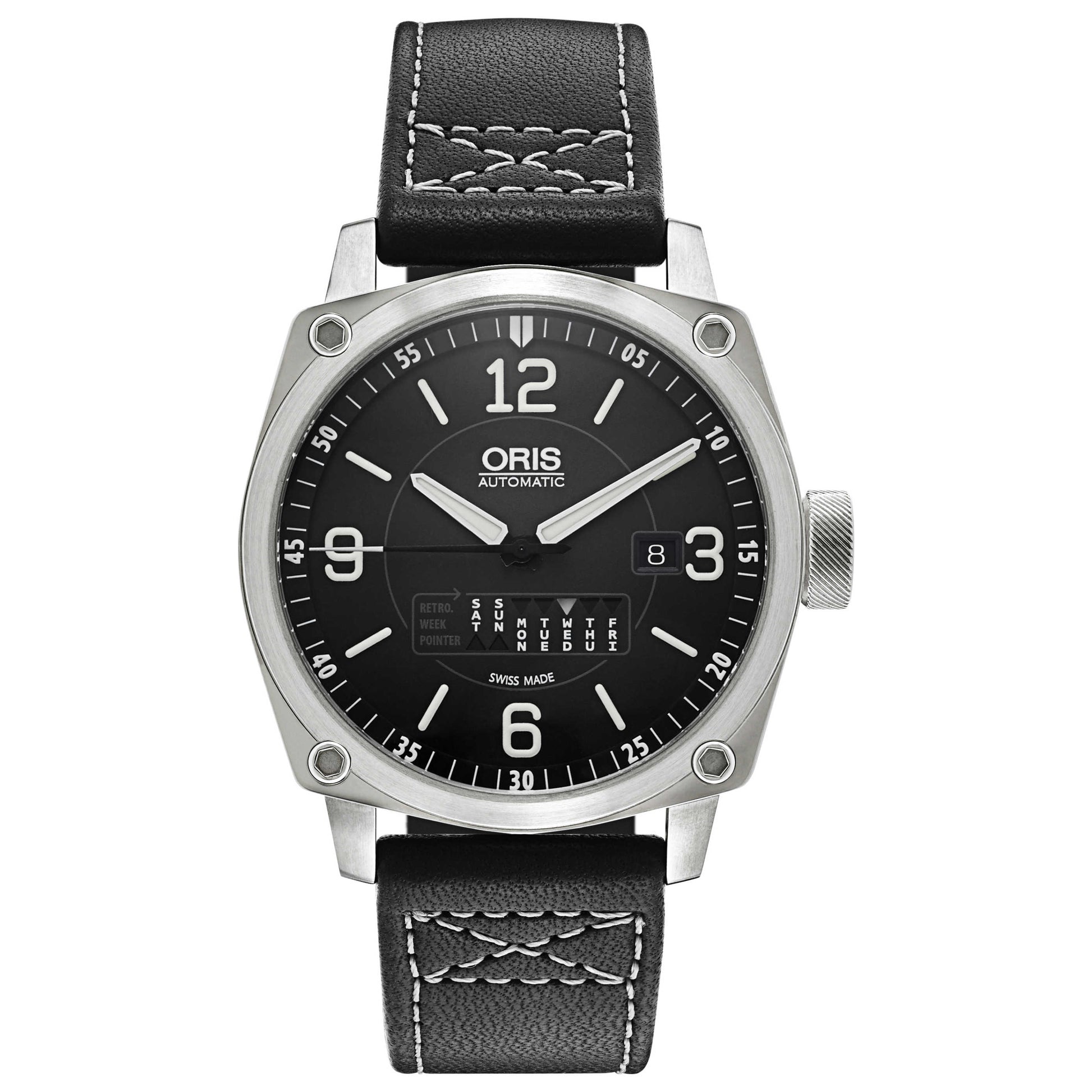Front view of Oris BC4 Men's Automatic Watch 735-7617-4164LS