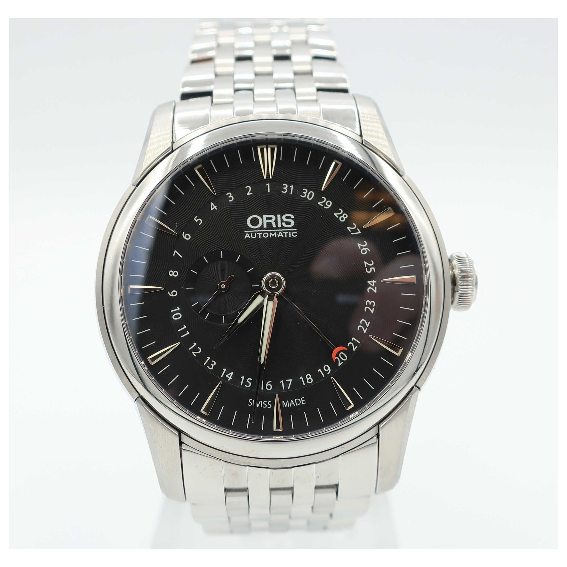 Front view of Oris Artelier Men's Automatic Watch 744-7665-4054-MB-SD