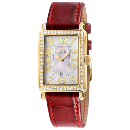 Front view of Gevril Avenue of Americas Mini Diamond Women's Quartz Watch 7449YL