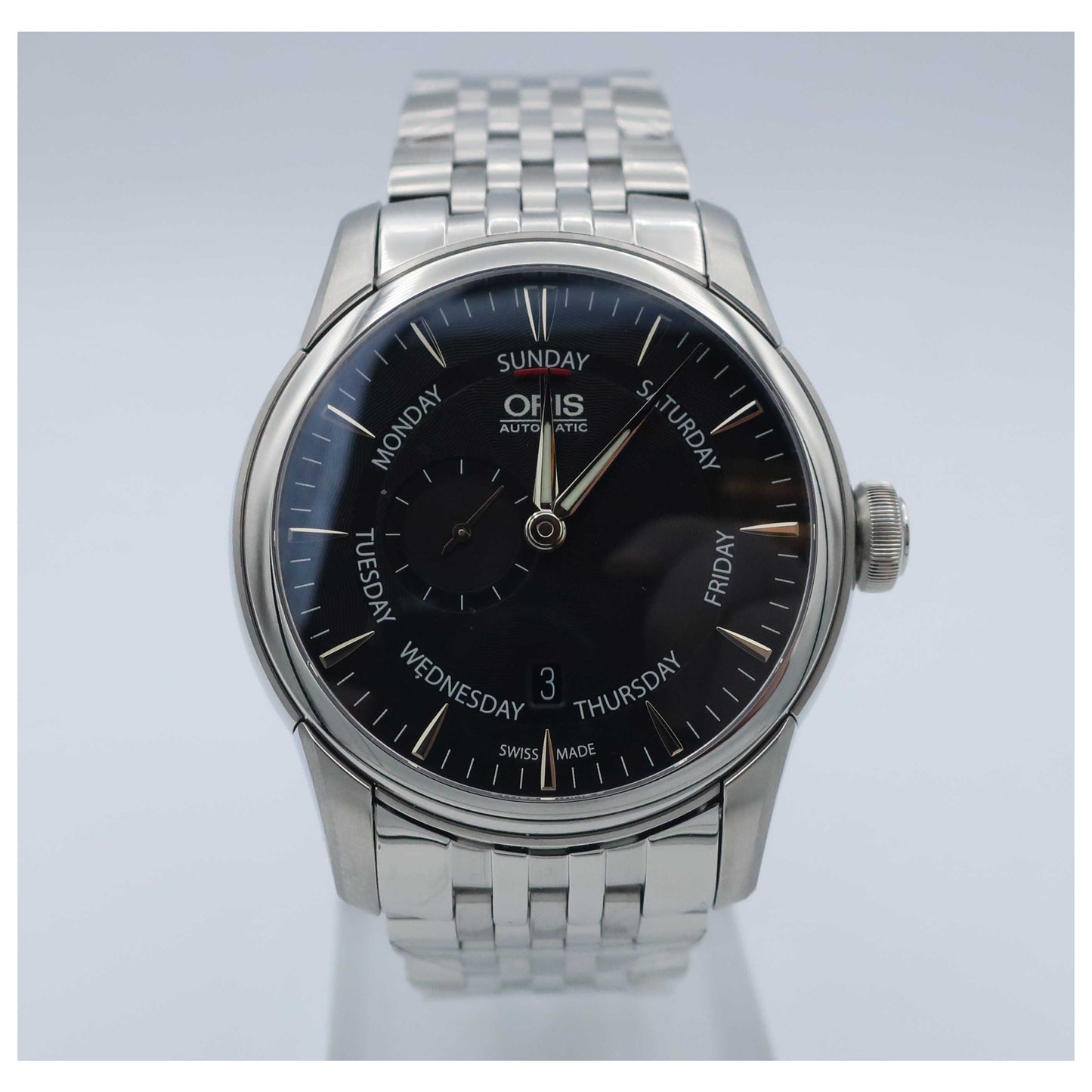 Front view of Oris Artelier Men's Automatic Watch 745-7666-4054-MB-SD