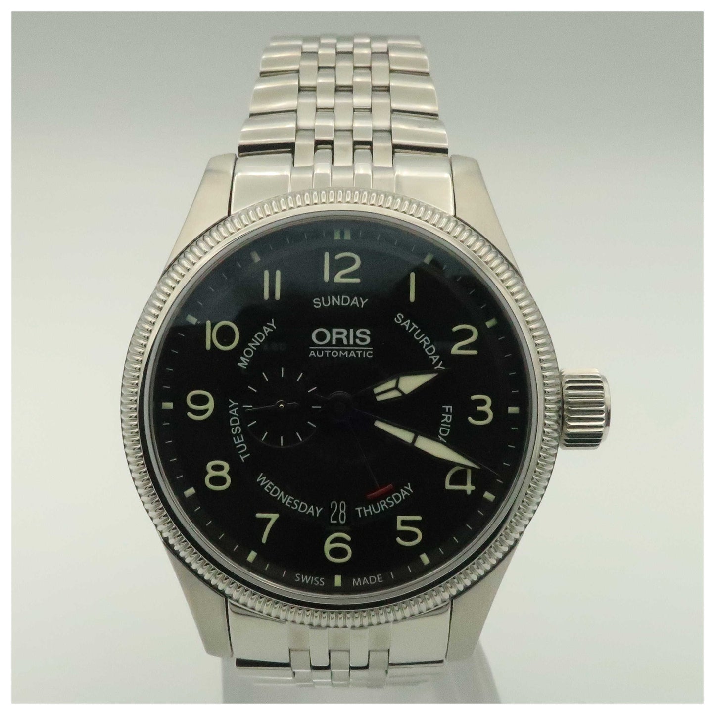 Front view of Oris Big Crown Men's Automatic Watch 745-7688-4064-MB-SD