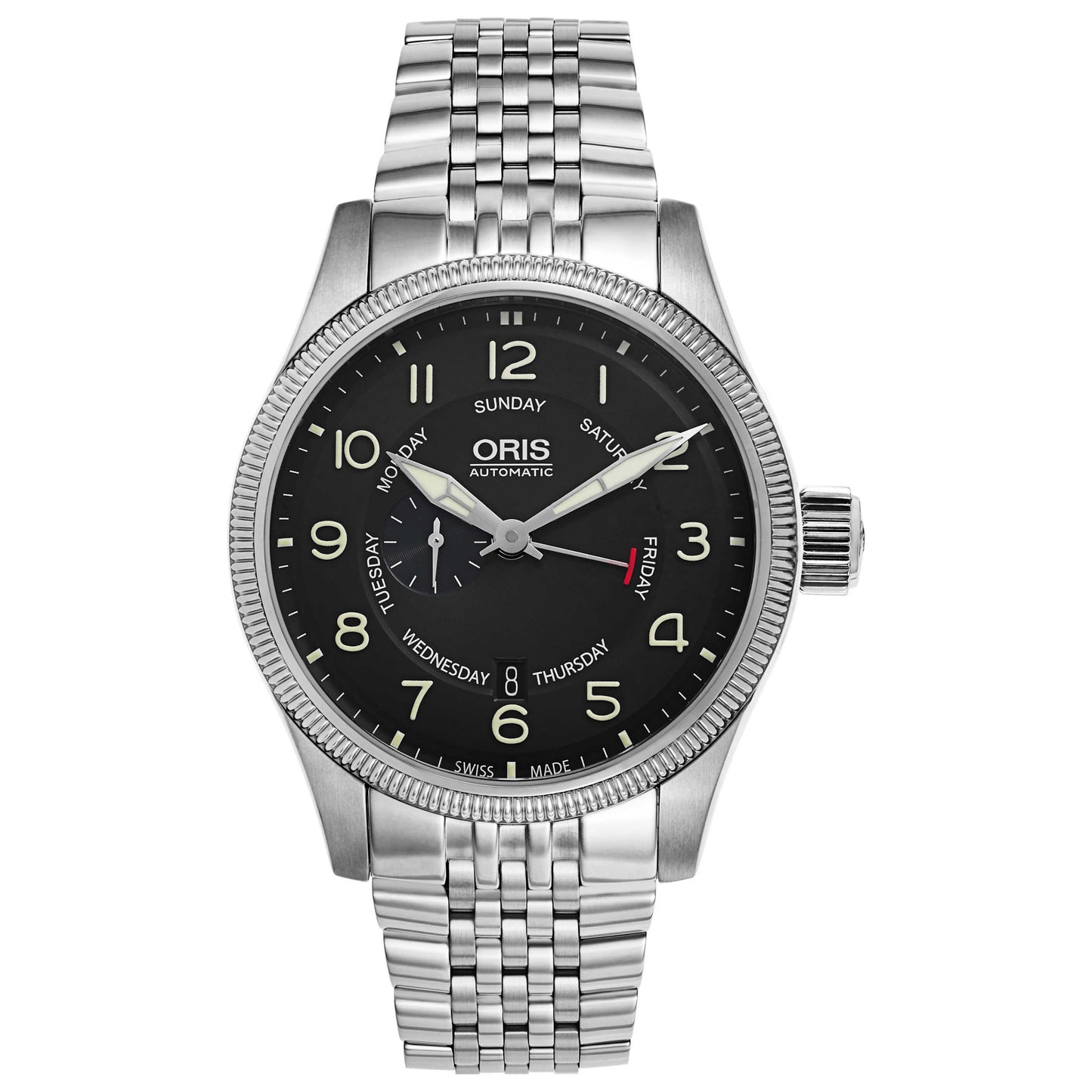 Front view of Oris Big Crown Men's Automatic Watch 745-7688-4064-MB