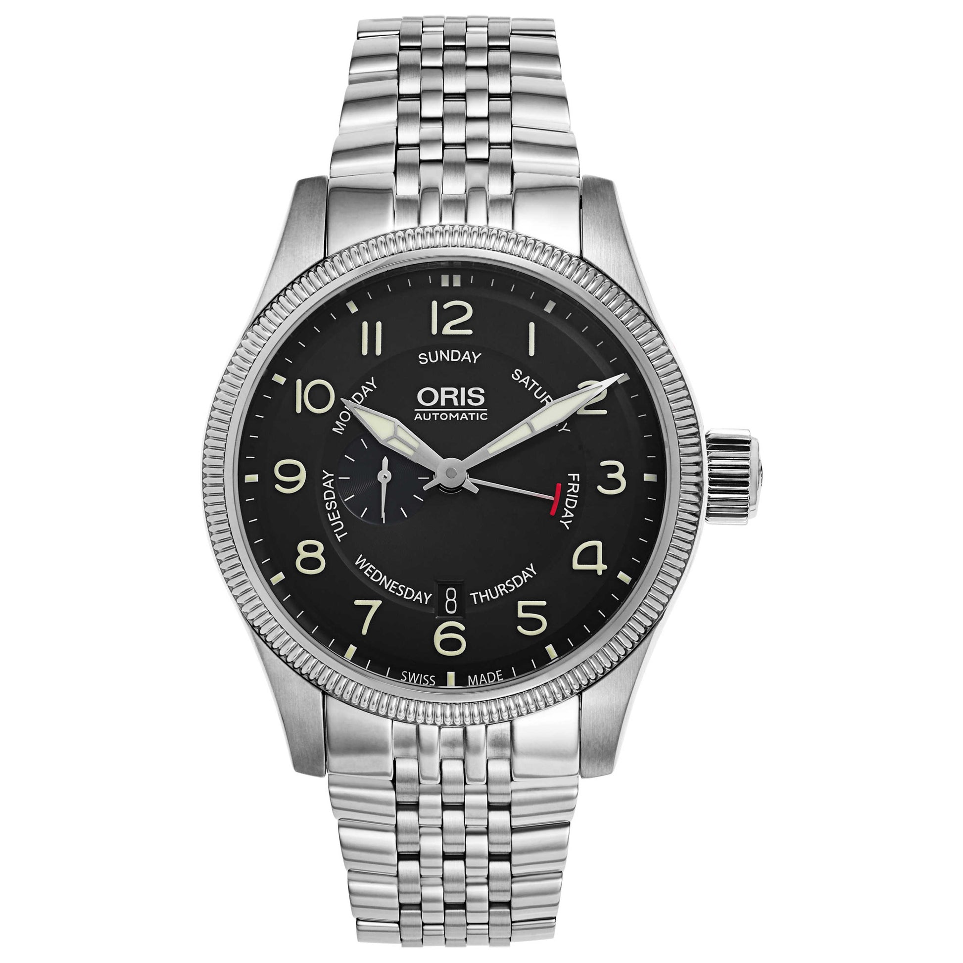Front view of Oris Big Crown Men's Automatic Watch 745-7688-4064-MB