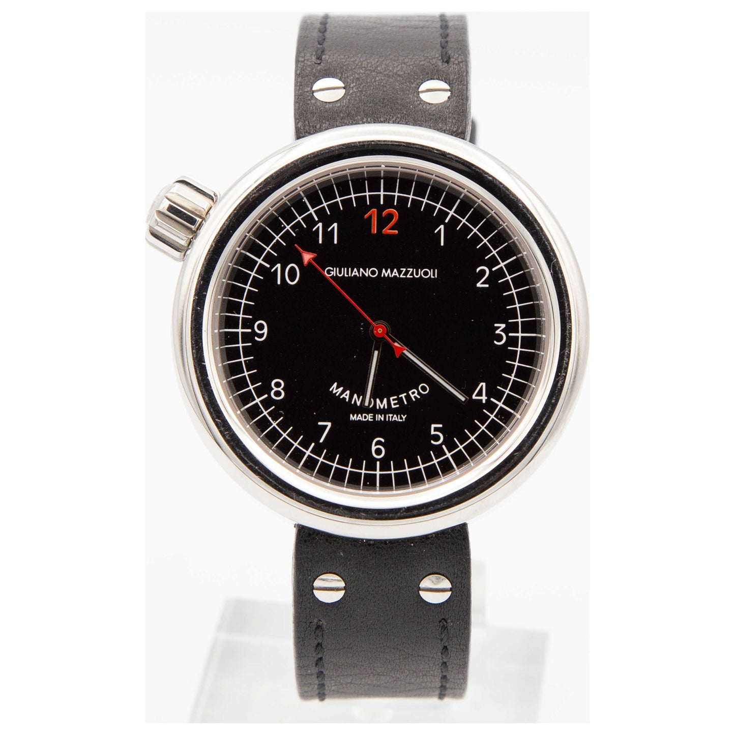 Front view of Giuliano Mazzuoli Manometro Men's Automatic Watch 74700LP-B-145GH-B-PO