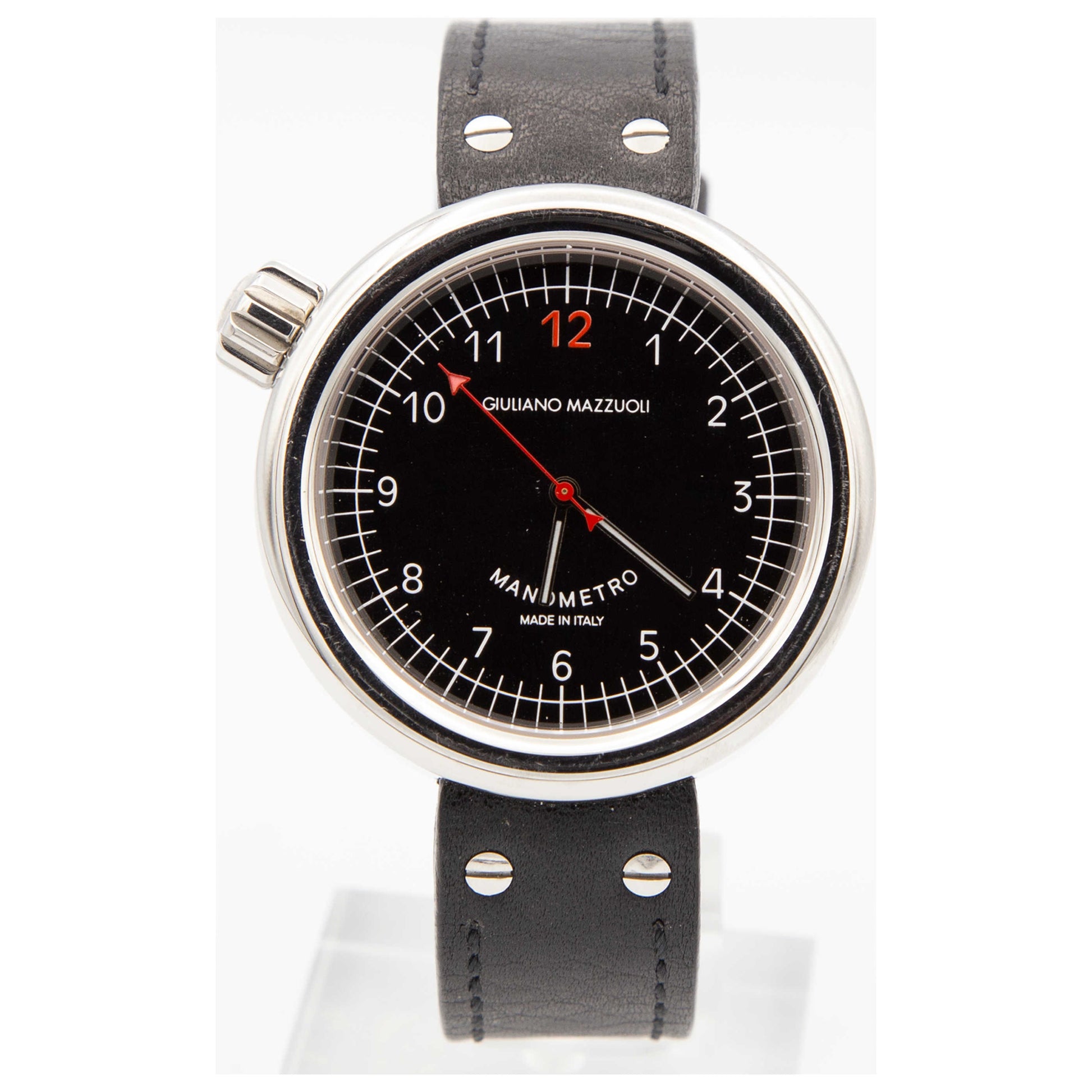 Front view of Giuliano Mazzuoli Manometro Men's Automatic Watch 74700LP-B-145GH-B-PO