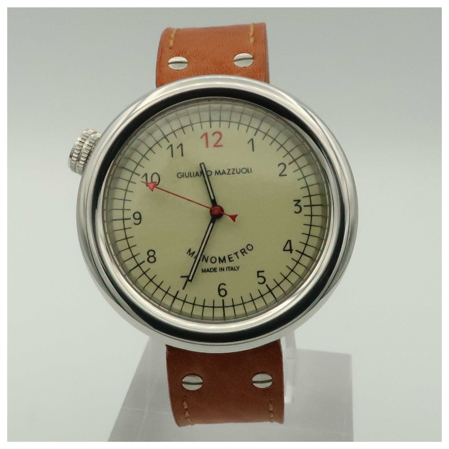 Front view of Giuliano Mazzuoli Manometro Men's Automatic Watch 74700LP-I-145GHHB-PO