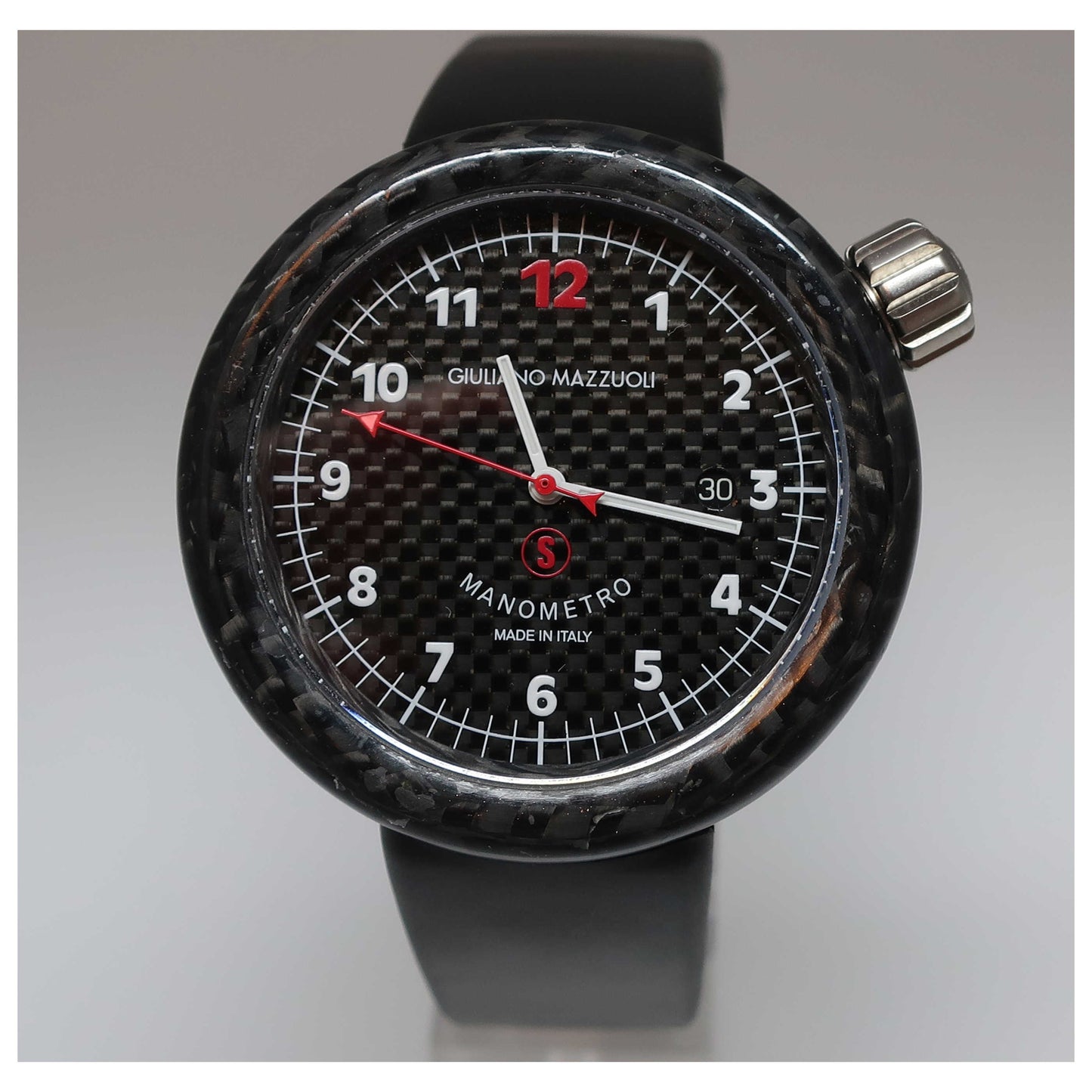 Front view of Giuliano Mazzuoli Manometro S Men's Automatic Watch 7470S0C-510FABL-SD