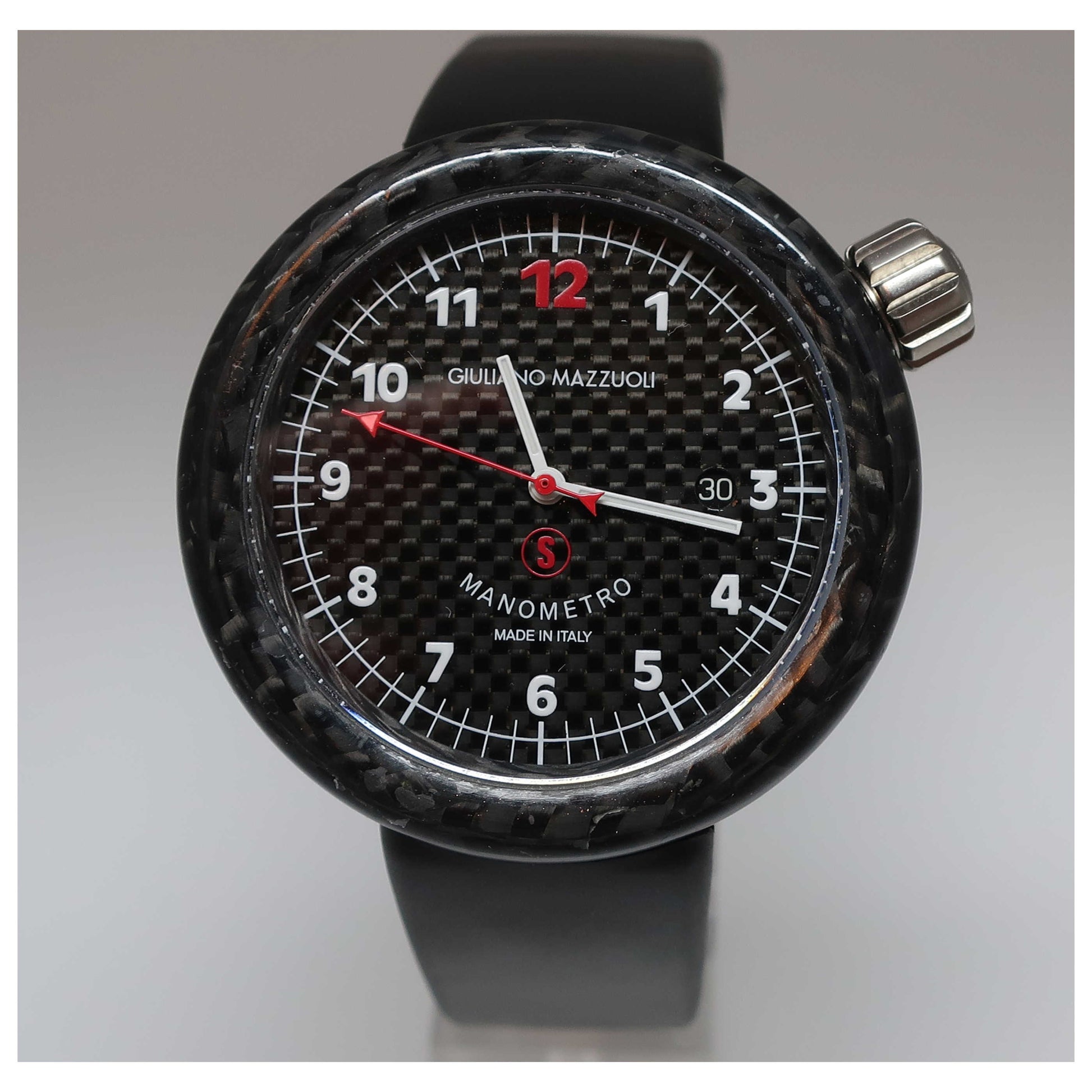 Front view of Giuliano Mazzuoli Manometro S Men's Automatic Watch 7470S0C-510FABL-SD