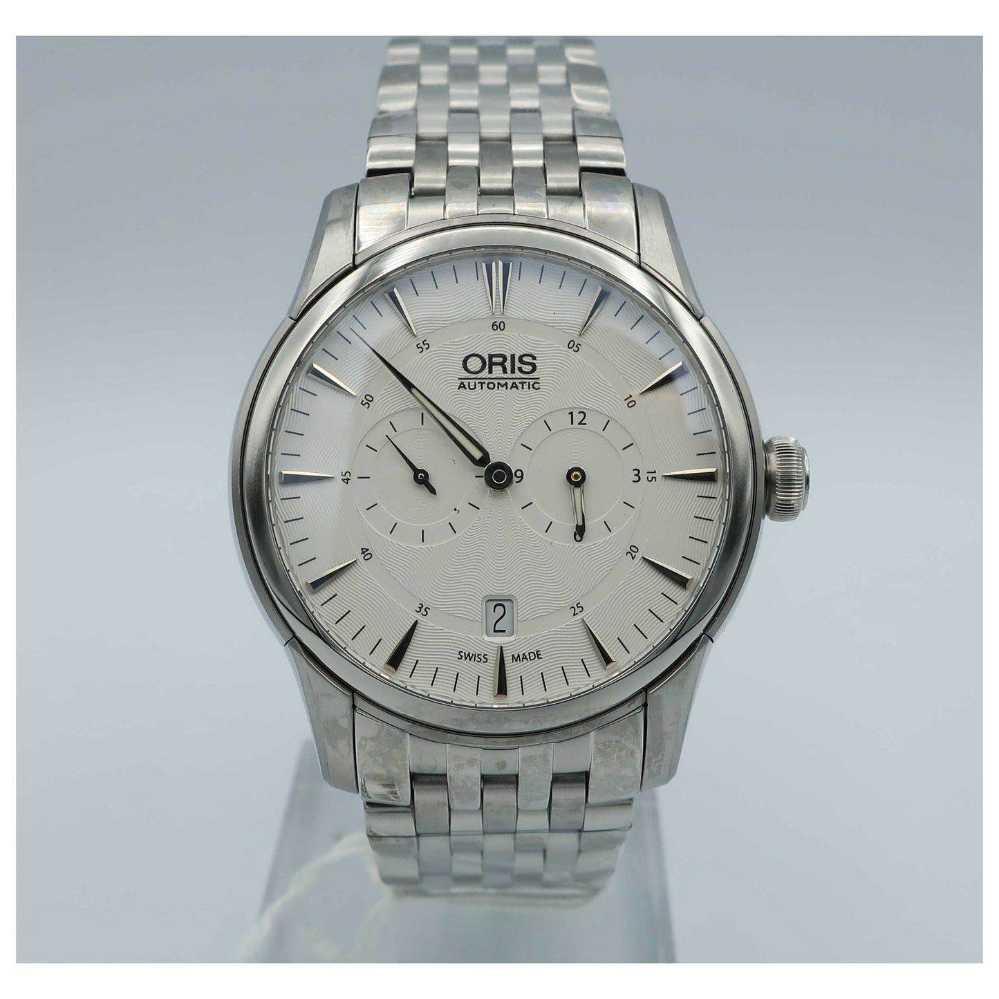 Front view of Oris Artelier Men's Automatic Watch 749-7667-4051-MB-SD