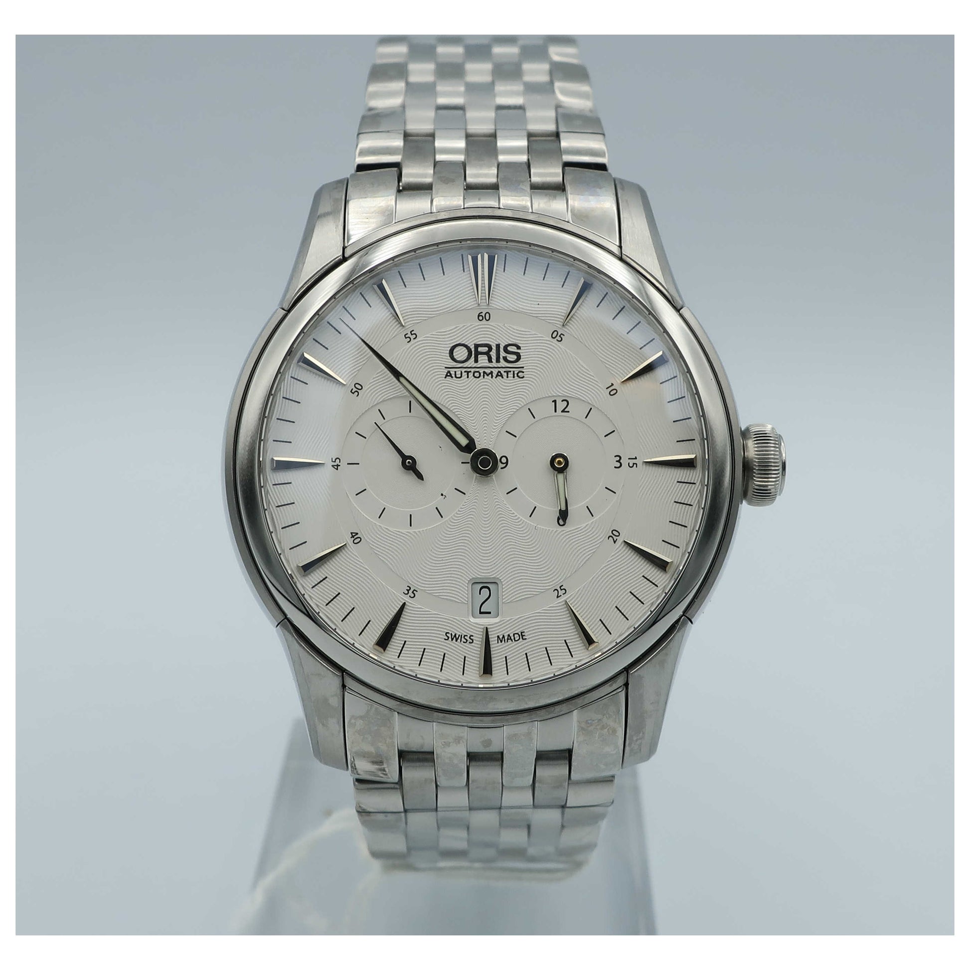 Front view of Oris Artelier Men's Automatic Watch 749-7667-4051-MB-SD
